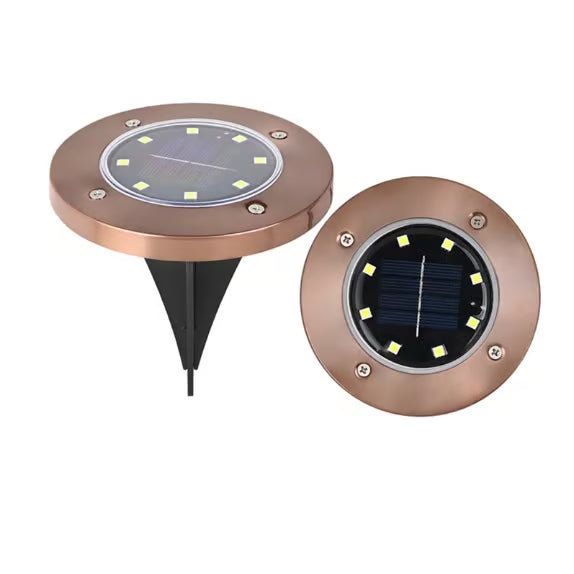 ☀️ Solar Powered 8-LED Ground Lights | Outdoor Pathway Lighting Ggtt