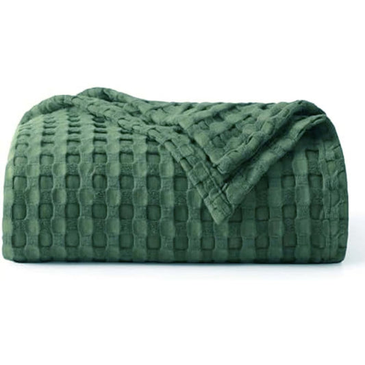 Premium Bamboo-Cotton Waffle Weave Blanket My Store 4