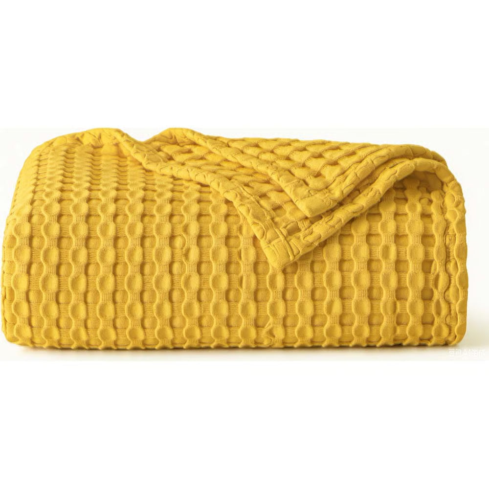 Premium Bamboo-Cotton Waffle Weave Blanket My Store 4