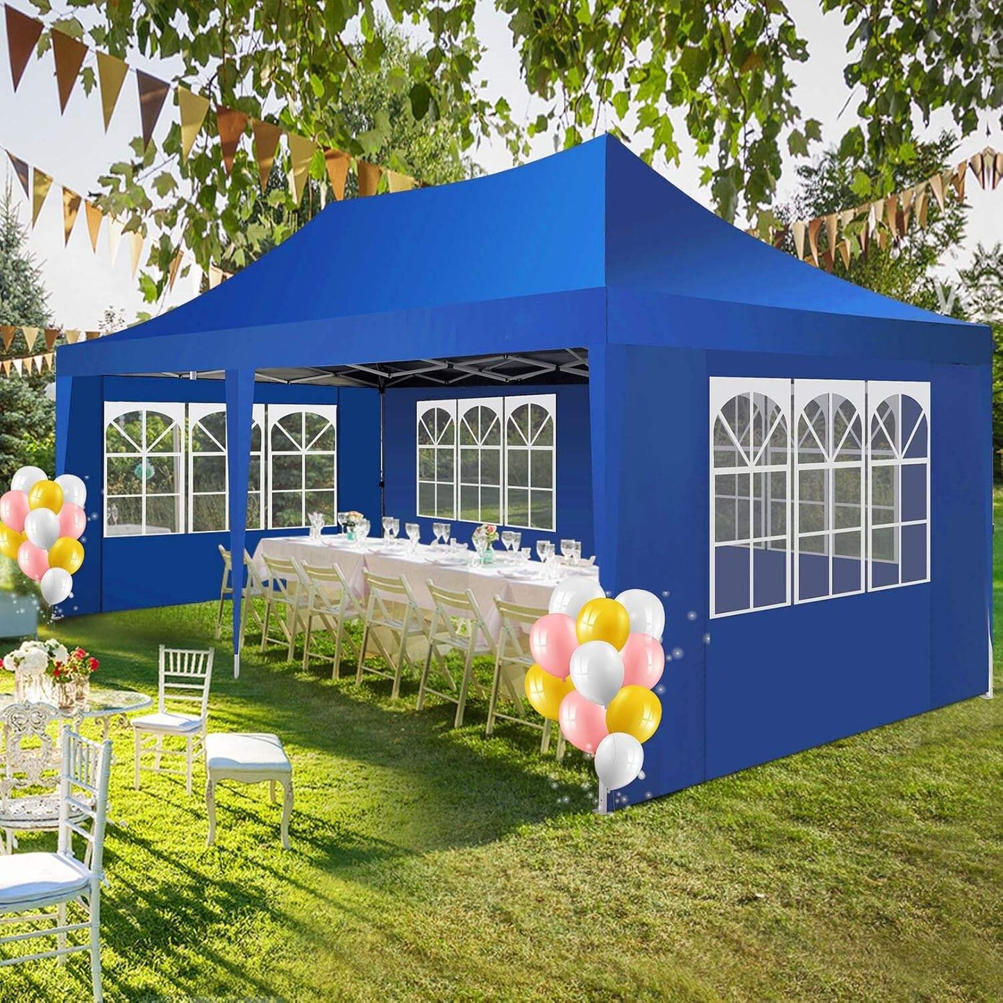 🔥[Hot sale]🔥10x20Pop up Canopy Tent with 6 sidewalls Commercial Heavy Duty Canopy UPF 50+ All Weather Waterproof Outdoor Wedding Party Tents mysite