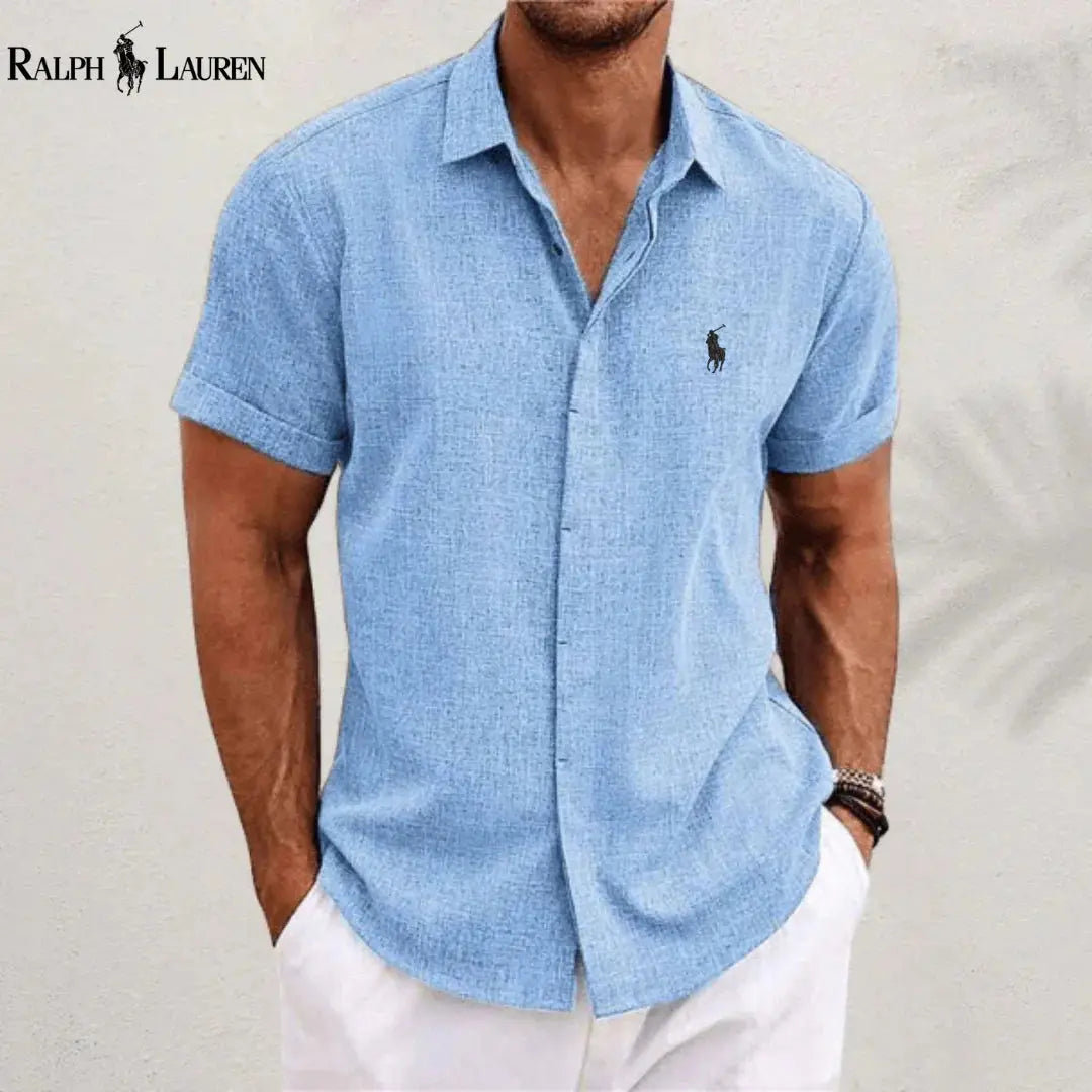 2026 Men's Linen Shirts Short Sleeve Casual Shirts mySite