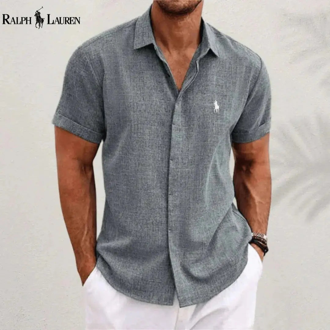 2026 Men's Linen Shirts Short Sleeve Casual Shirts mySite
