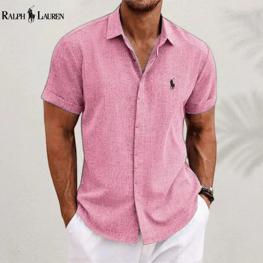 2026 Men's Linen Shirts Short Sleeve Casual Shirts mySite