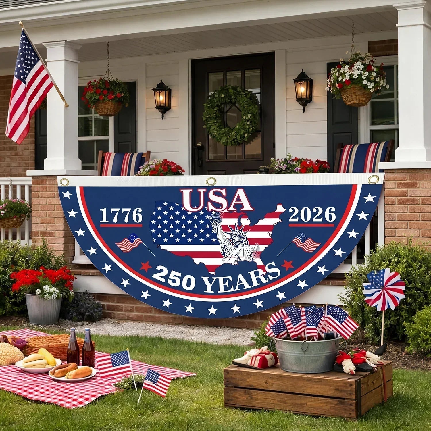 250th Anniversary USA Fan Flag My Store 3