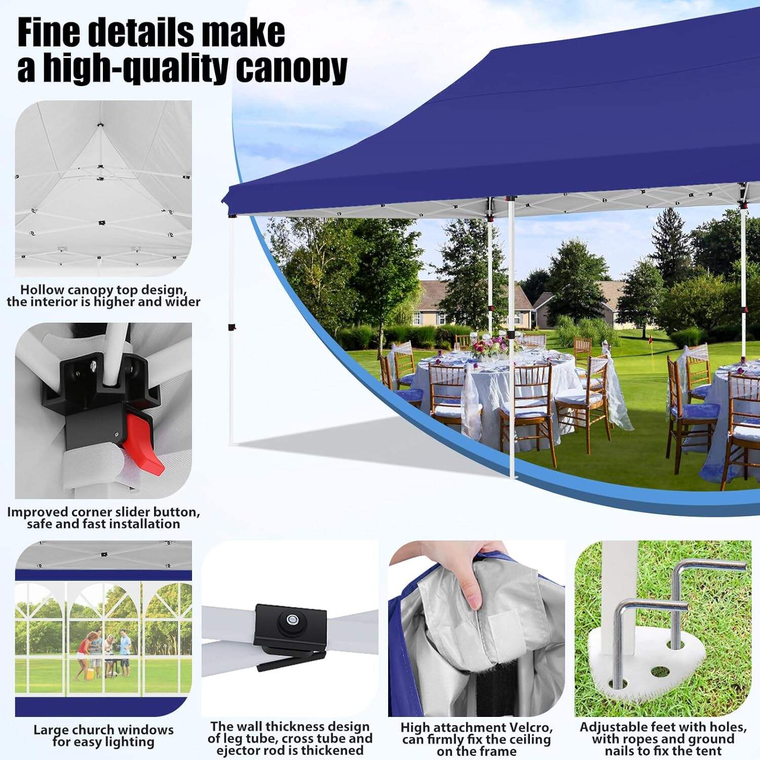 🔥[Hot sale]🔥10x20Pop up Canopy Tent with 6 sidewalls Commercial Heavy Duty Canopy UPF 50+ All Weather Waterproof Outdoor Wedding Party Tents mysite