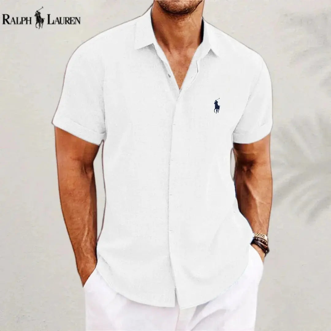 2026 Men's Linen Shirts Short Sleeve Casual Shirts mySite